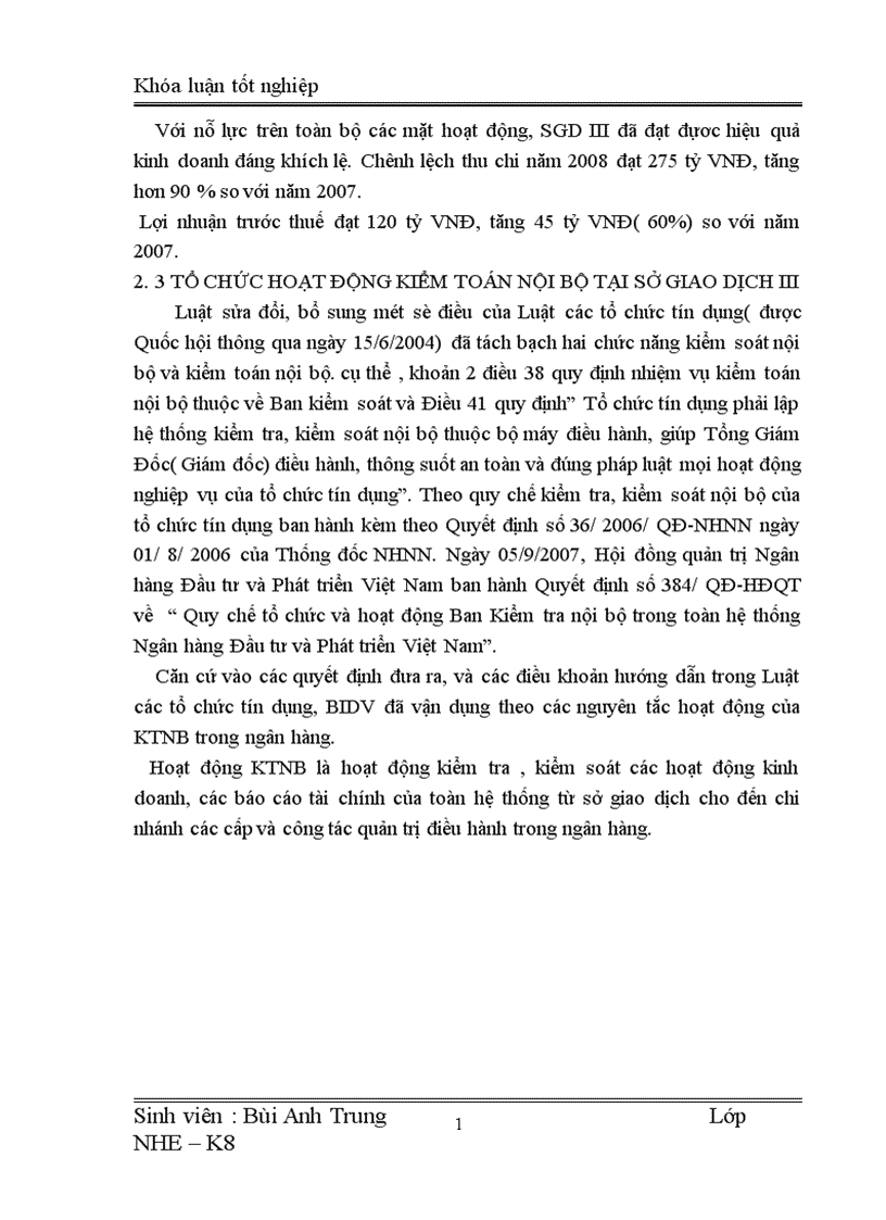 image for page Một số giải pháp nâng cao hiệu quả kiểm toán nội bộ đối với hoạt động tín dụng tại Sở giao dịch III Ngân hàng Đầu tư và Phát triển Việt Nam 1