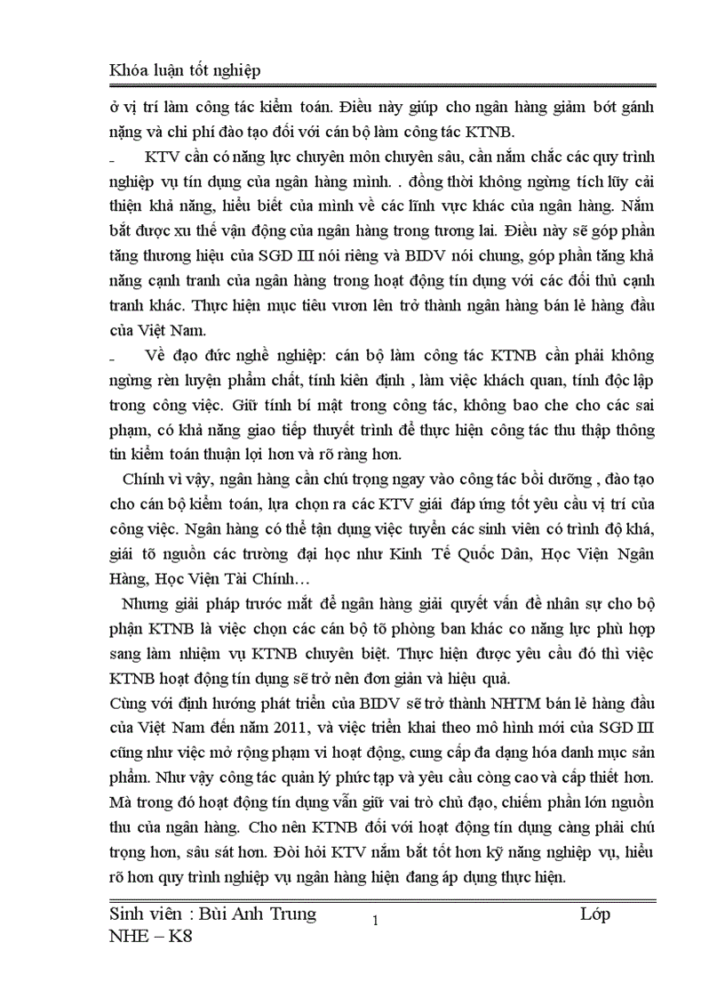 image for page Một số giải pháp nâng cao hiệu quả kiểm toán nội bộ đối với hoạt động tín dụng tại Sở giao dịch III Ngân hàng Đầu tư và Phát triển Việt Nam 1