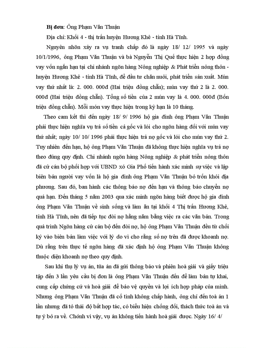 image for page Thực tiễn giải quyết tranh chấp hợp đồng tín dụng tại toà án nơi thực tập 1