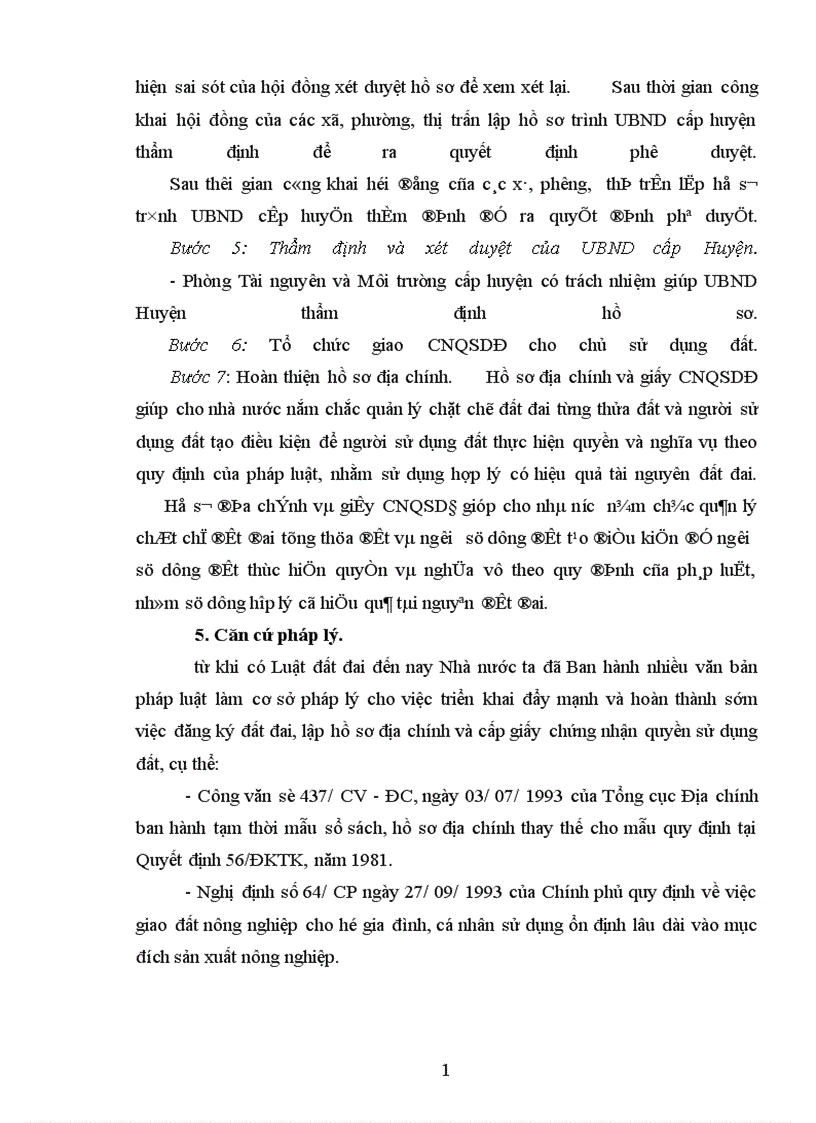 image for page Đánh giá công tác đăng ký đất đai cấp giấy CNQSDĐ trên địa bàn huyện Yên sơn Tỉnh Tuyên Quang giai đoạn 1993 2005