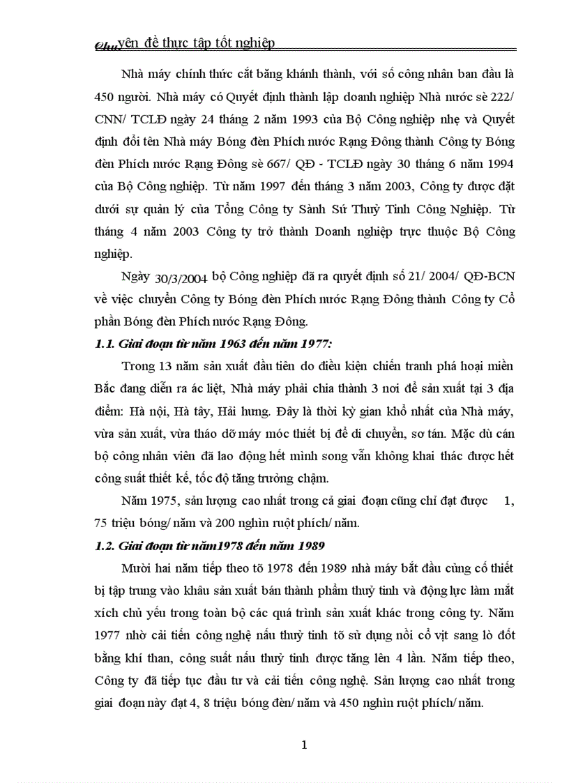 image for page Thực trạng và giải pháp đầu tư nâng cao khả năng cạnh tranh của Công ty Cổ phần Bóng đèn Phích nước Rạng Đông 1