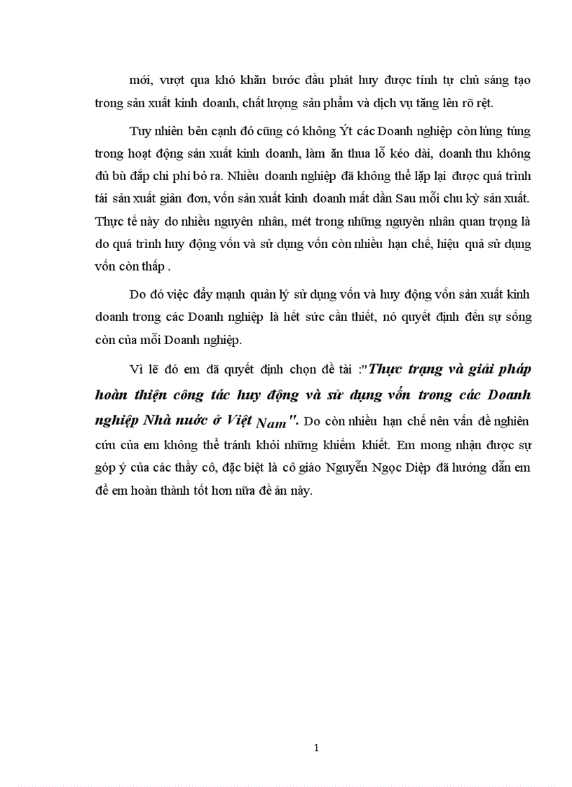 image for page Thực trạng và giải pháp hoàn thiện công tác huy động và sử dụng vốn trong các Doanh nghiệp Nhà nuớc ở Việt Nam 1