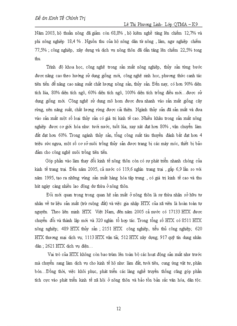 image for page Chuyển dịch cơ cấu kinh tế nông nghiệp nông thôn theo hướng công nghiệp hoá hiện đại hoá 1