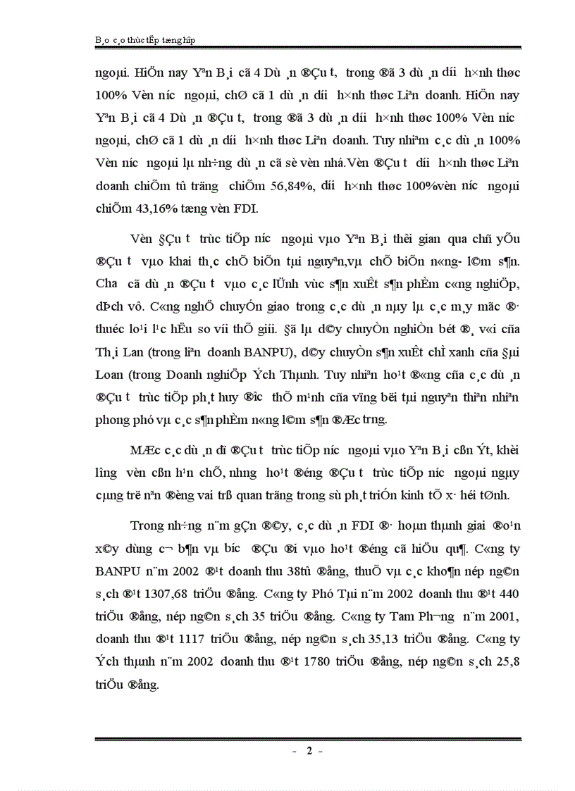 image for page Tình hình thu hút vốn đầu tư nước ngoài của tỉnh Yên Bái thời gian qua