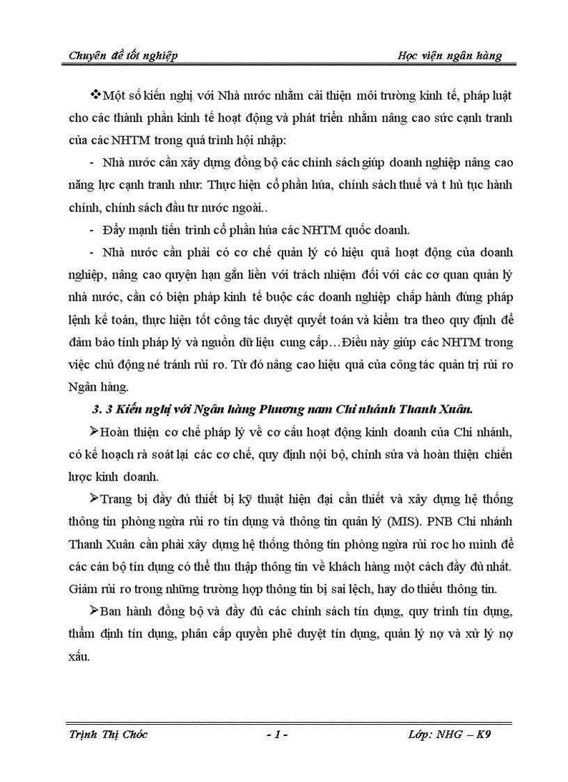 image for page Giải pháp phòng ngừa và hạn chế rủi ro tín dụng tại Ngân hàng Phương Nam chi nhánh thanh xuân