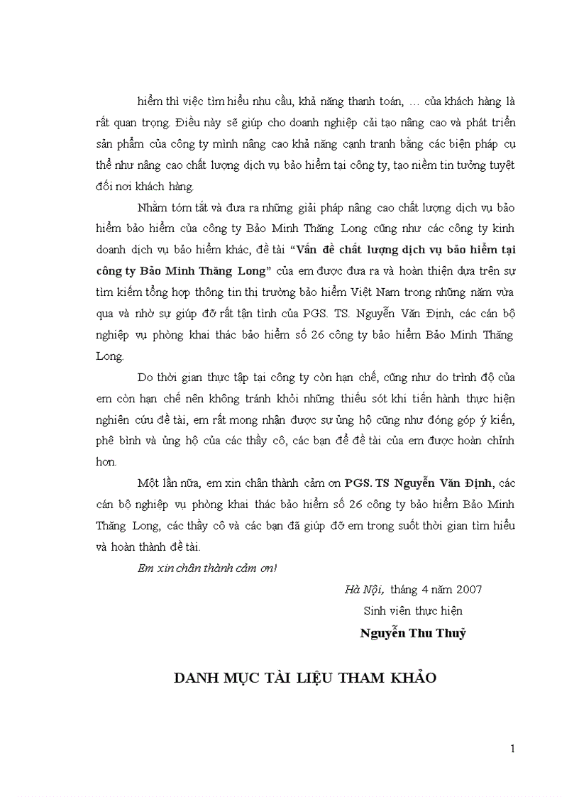 image for page Vấn đề chất lượng dịch vụ bảo hiểm tại công ty Bảo Minh Thăng Long 1