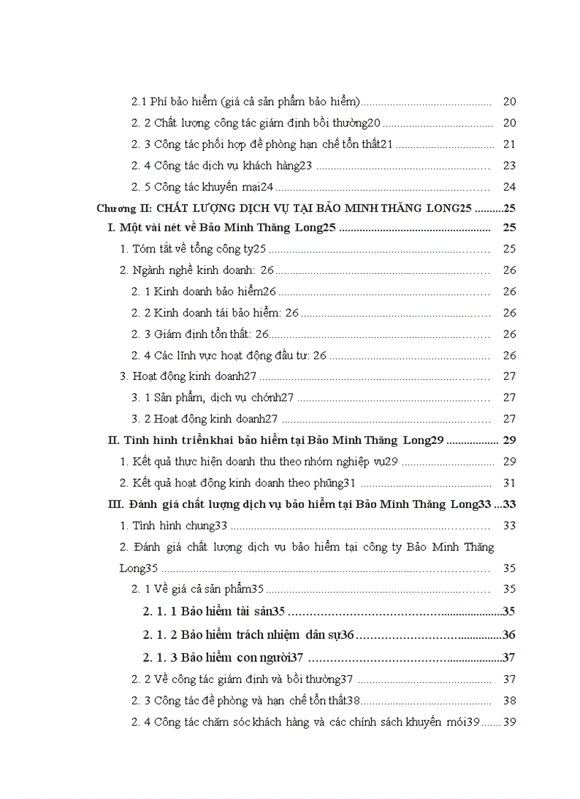 image for page Vấn đề chất lượng dịch vụ bảo hiểm tại công ty Bảo Minh Thăng Long 1