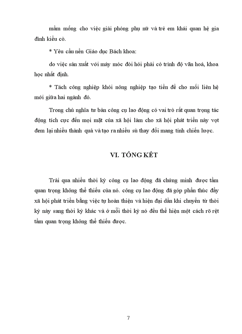 image for page Vai trò của công cụ lao động qua các thời kỳ