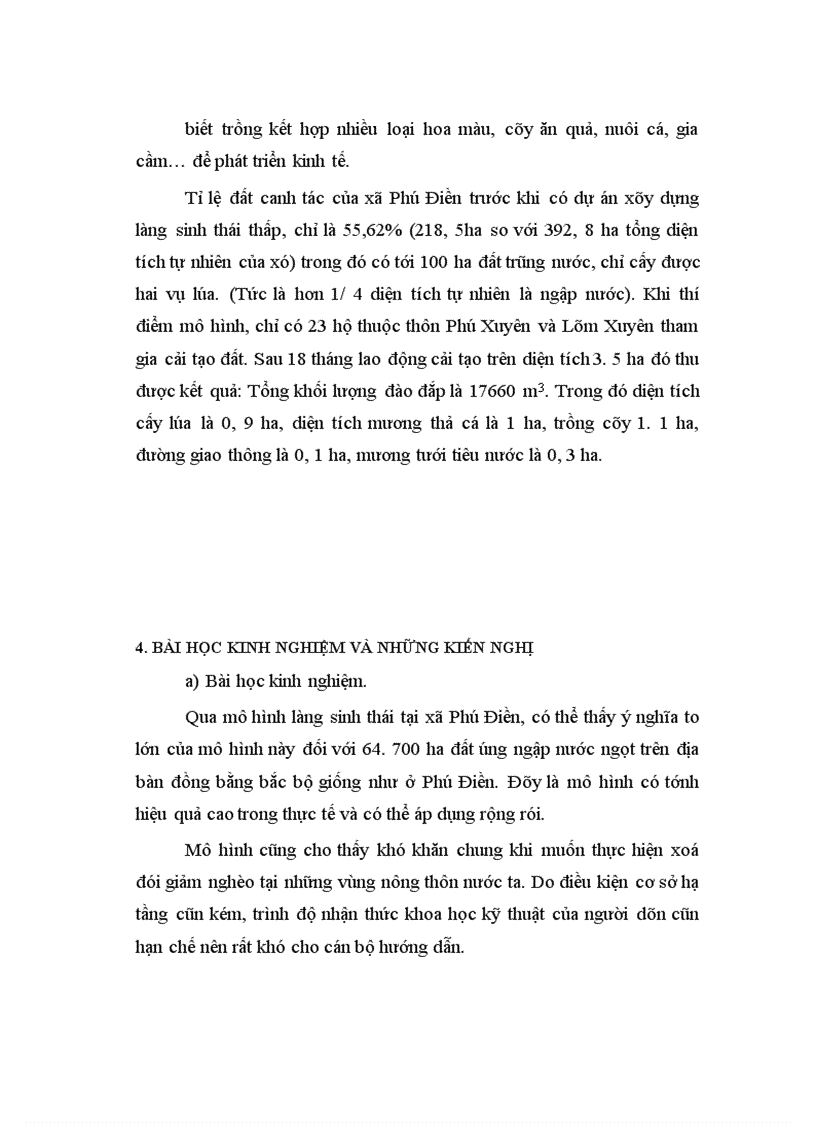 image for page Đánh giá hiệu quả của việc xây dựng mô hình làng sinh thái trên hệ sinh thái kém bền vững tại vùng đất úng ngập nước ngọt thuộc xã Phú Điền huyện Nam Sách tỉnh Hải Dương