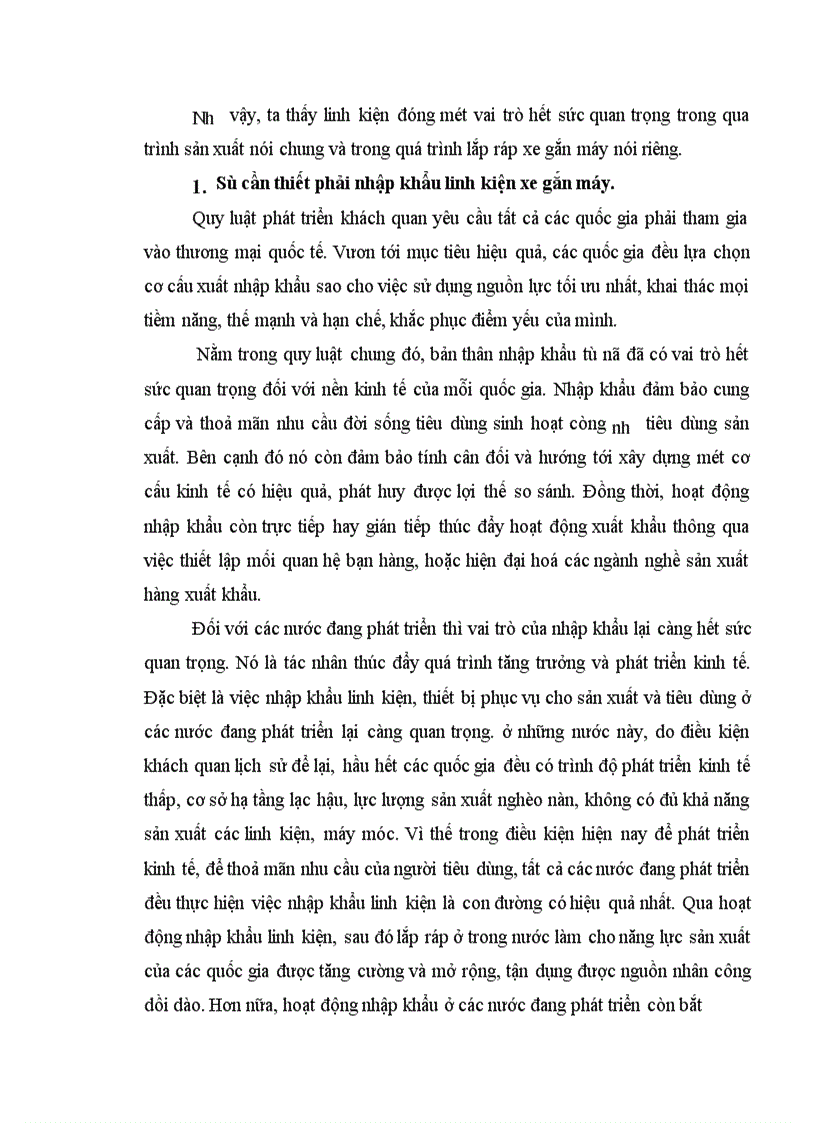 image for page Nhập khẩu linh kiện lắp ráp xe gắn máy của công ty Quan hệ quốc tế đầu tư sản xuất Thực trạng và giải pháp