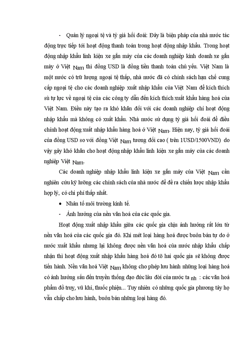 image for page Nhập khẩu linh kiện lắp ráp xe gắn máy của công ty Quan hệ quốc tế đầu tư sản xuất Thực trạng và giải pháp