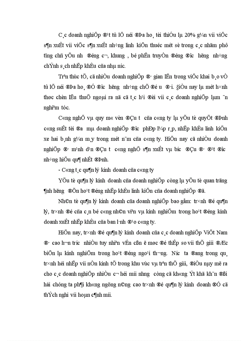 image for page Nhập khẩu linh kiện lắp ráp xe gắn máy của công ty Quan hệ quốc tế đầu tư sản xuất Thực trạng và giải pháp