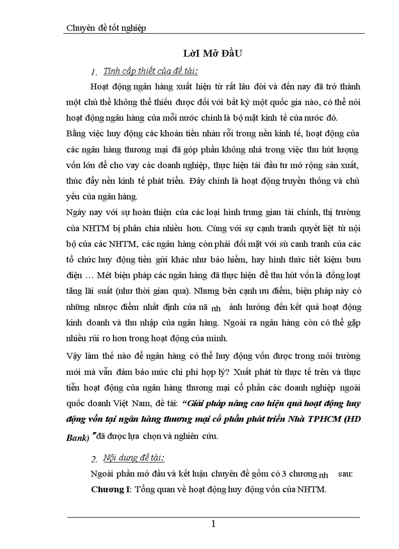 image for page Giải pháp nâng cao hiệu quả hoạt động huy động vốn tại ngân hàng thương mại cổ phần phát triển Nhà TPHCM HD Bank