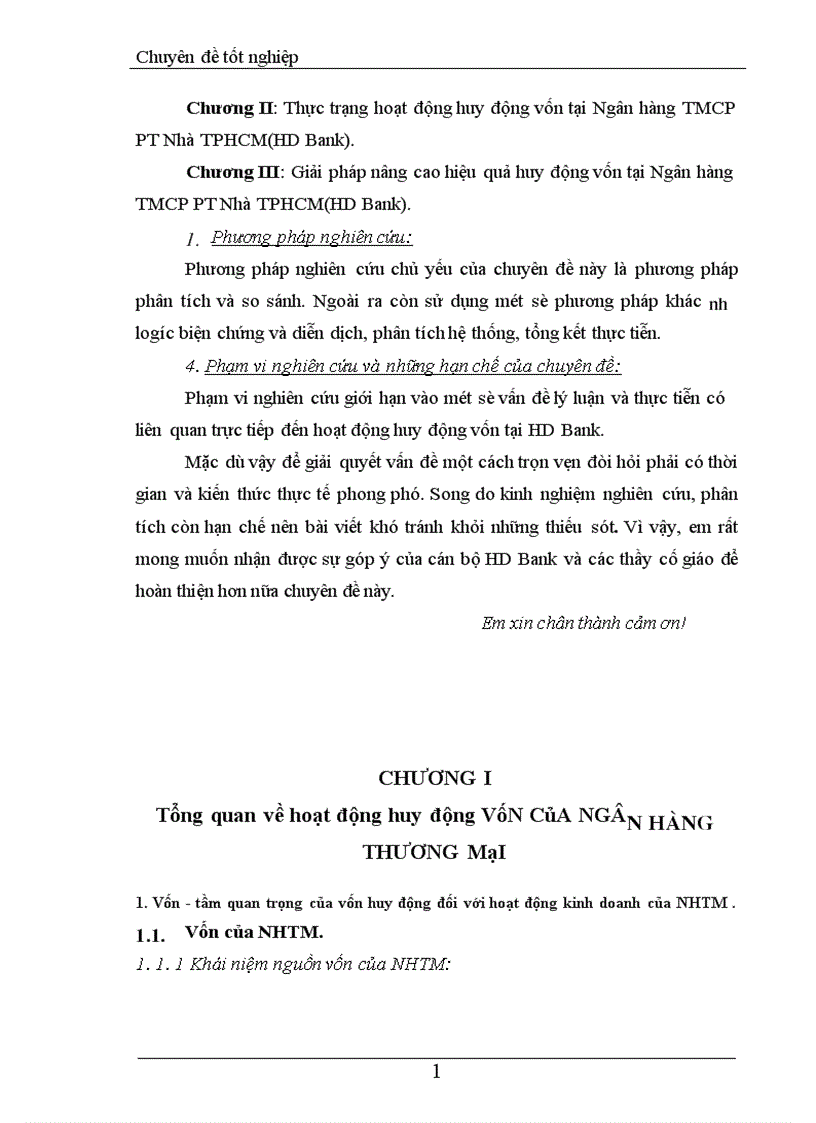 image for page Giải pháp nâng cao hiệu quả hoạt động huy động vốn tại ngân hàng thương mại cổ phần phát triển Nhà TPHCM HD Bank