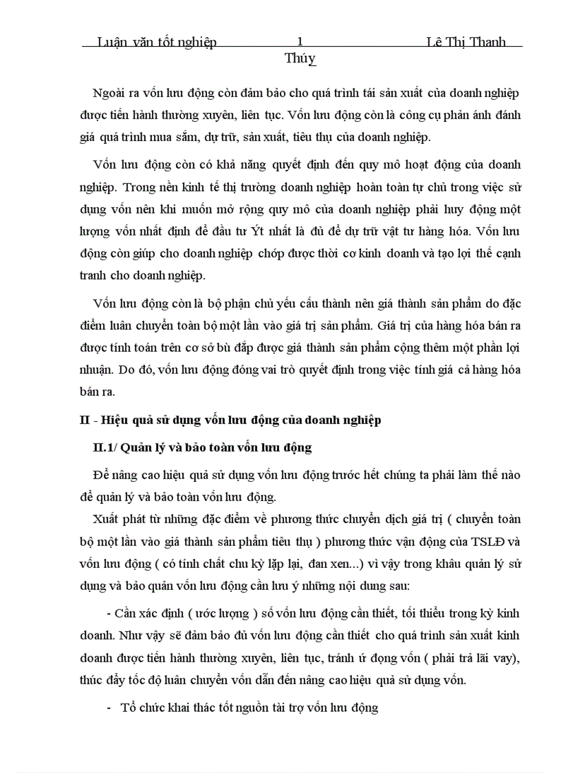 image for page Vốn lưu động và hiệu quả sử dụng vốn lưu động tại Công ty Cổ phần Thiết bị thương mại 1