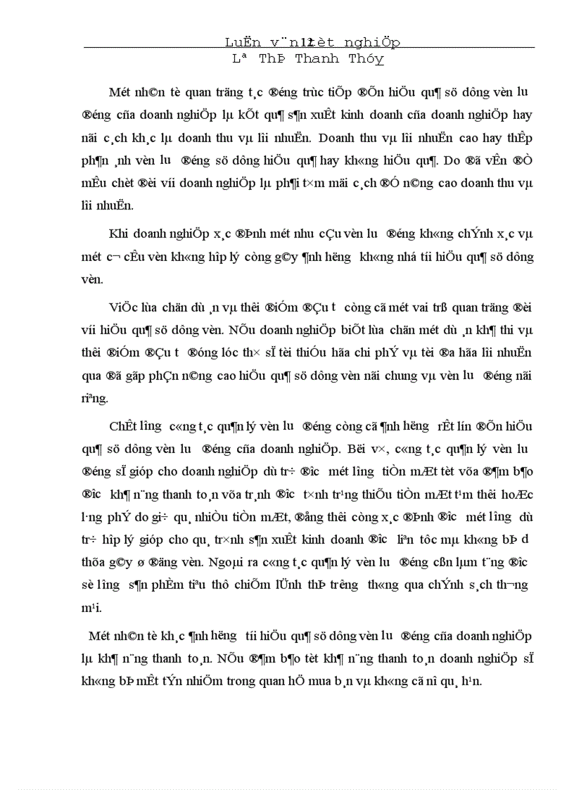 image for page Vốn lưu động và hiệu quả sử dụng vốn lưu động tại Công ty Cổ phần Thiết bị thương mại 1