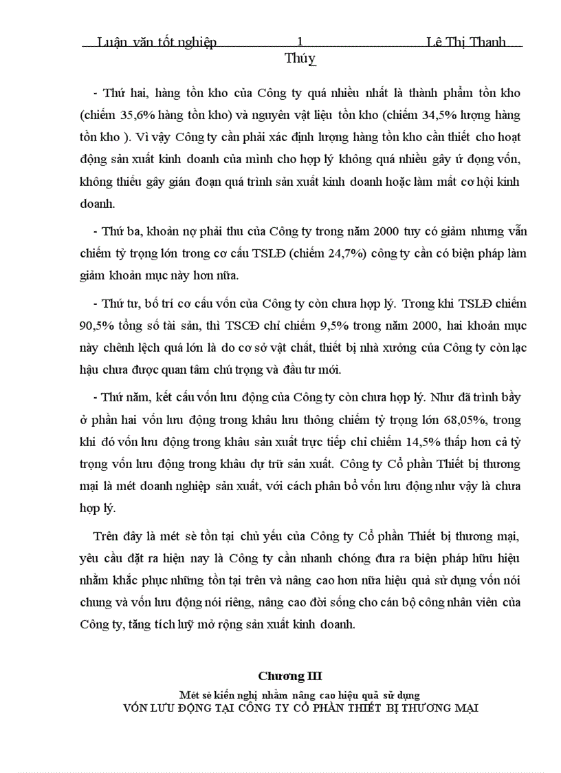 image for page Vốn lưu động và hiệu quả sử dụng vốn lưu động tại Công ty Cổ phần Thiết bị thương mại 1