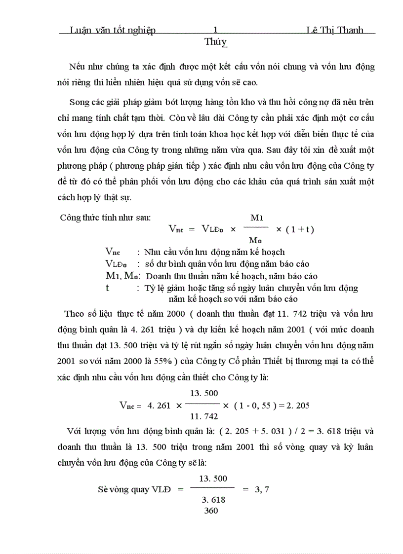 image for page Vốn lưu động và hiệu quả sử dụng vốn lưu động tại Công ty Cổ phần Thiết bị thương mại 1