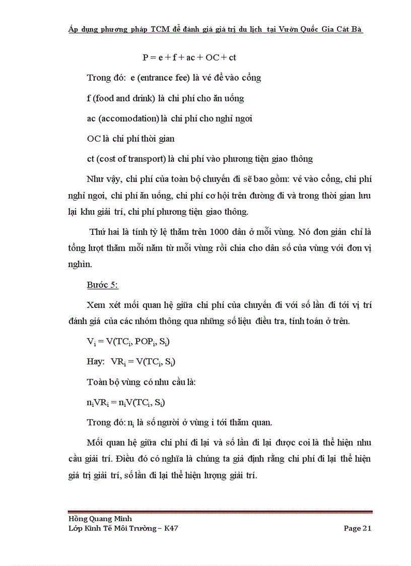 image for page Áp dụng phương pháp TCM để đánh giá giá trị du lịch tại Vườn Quốc Gia Cát Bà tp Hải Phòng 1