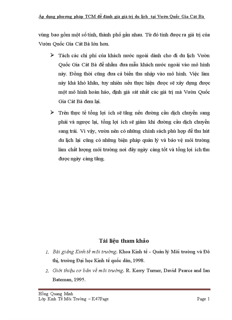 image for page Áp dụng phương pháp TCM để đánh giá giá trị du lịch tại Vườn Quốc Gia Cát Bà tp Hải Phòng 1