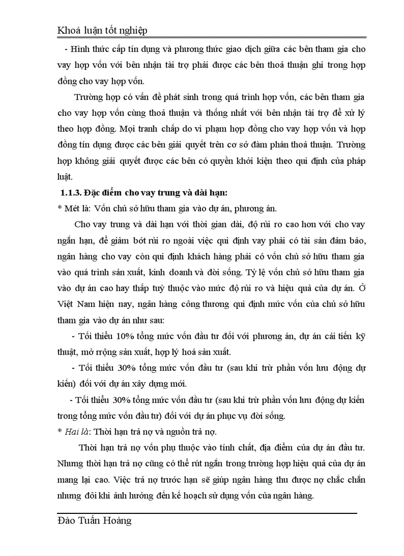 image for page Giải pháp nâng cao chất lượng cho vay trung và dài hạn tại Chi nhánh Ngân hàng Công thương khu vực Chương Dương 1