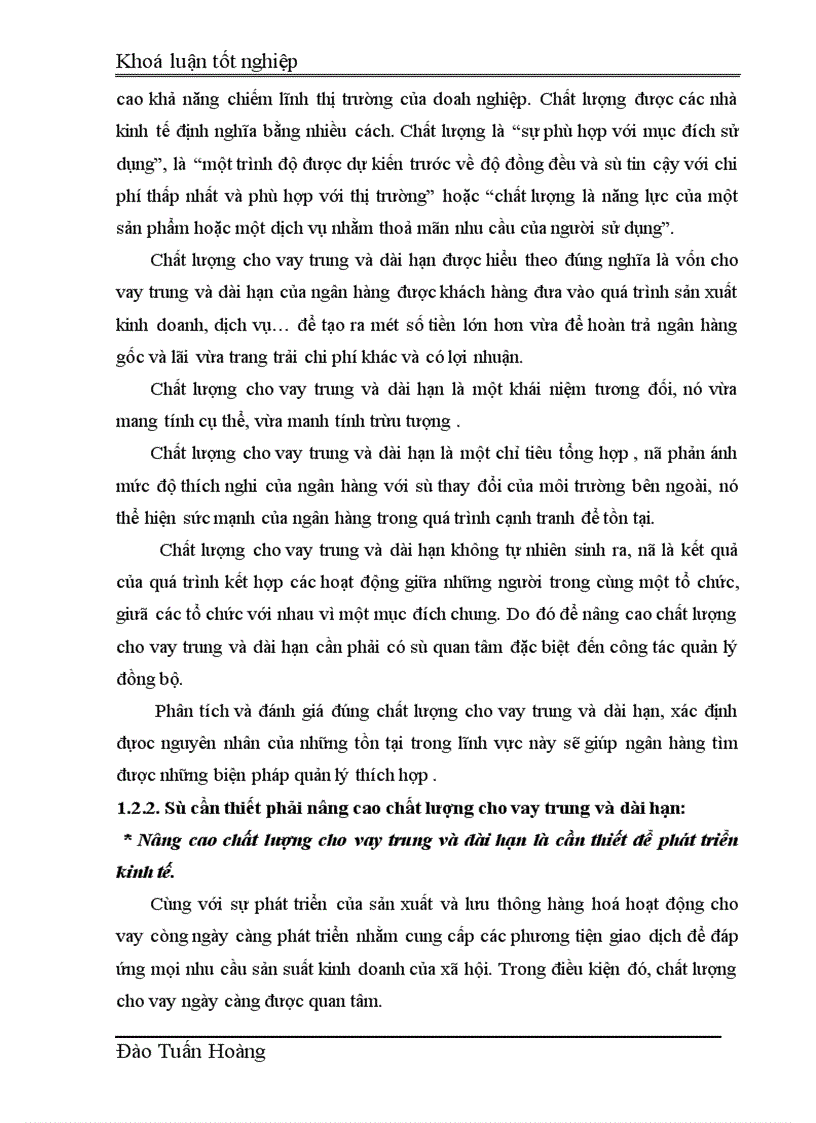 image for page Giải pháp nâng cao chất lượng cho vay trung và dài hạn tại Chi nhánh Ngân hàng Công thương khu vực Chương Dương 1