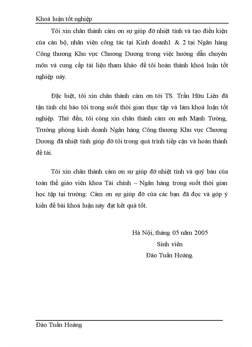 image for page Giải pháp nâng cao chất lượng cho vay trung và dài hạn tại Chi nhánh Ngân hàng Công thương khu vực Chương Dương 1