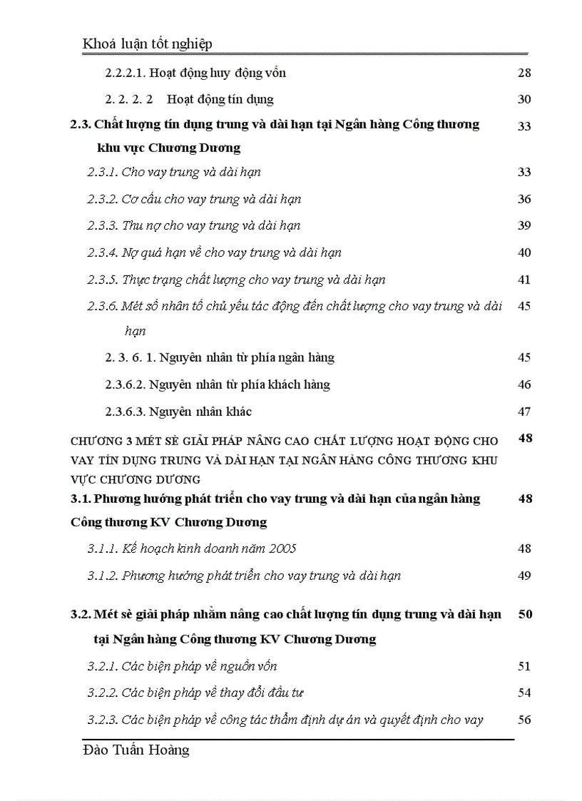 image for page Giải pháp nâng cao chất lượng cho vay trung và dài hạn tại Chi nhánh Ngân hàng Công thương khu vực Chương Dương 1