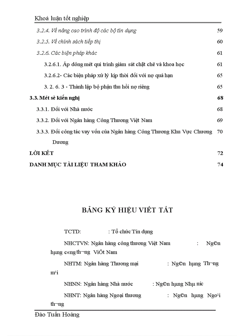 image for page Giải pháp nâng cao chất lượng cho vay trung và dài hạn tại Chi nhánh Ngân hàng Công thương khu vực Chương Dương 1