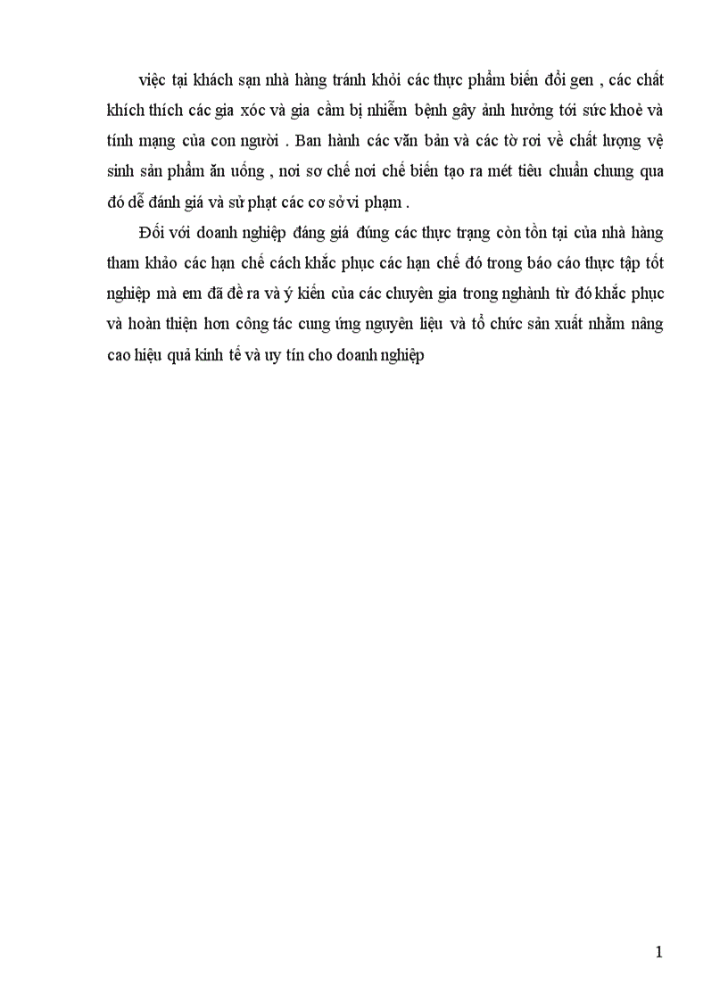 image for page Công tác cung ứng nguyên liệu và tổ chức sản xuất sản phẩm ăn uống tại bộ phận bếp của một số cơ sở kinh doanh ăn uống