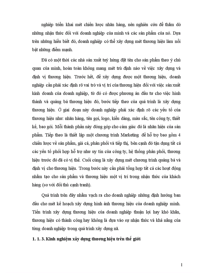 image for page Kinh nghiệm của các doanh nghiệp Việt Nam về xây dựng và phát triển thương hiệu