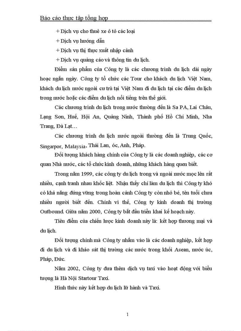 image for page Báo cáo thực tập tại Công ty cổ phần Phát triển Thương mại và Du lịch quốc tế Ngôi Sao