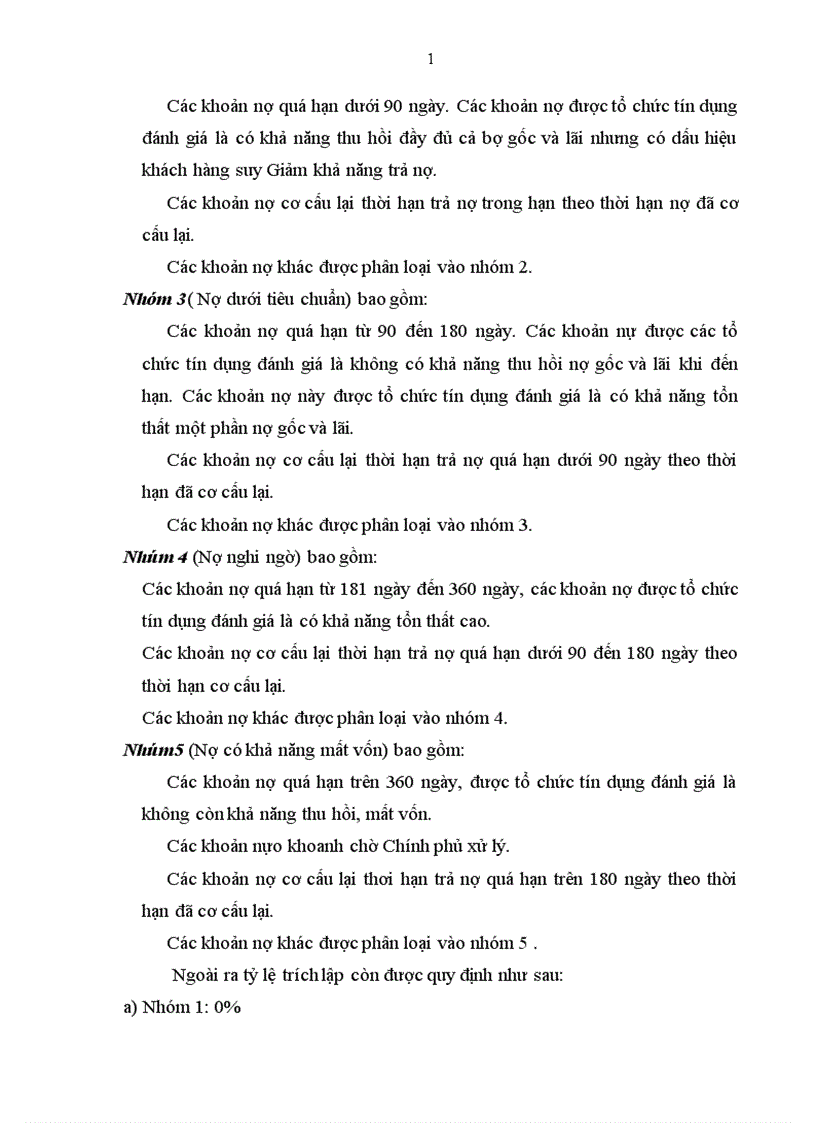image for page Kế toán trích lập và sử dụng dự phòng để xử lý rủi ro tín dụng tại Ngân hàng Hàng Hải Việt Nam Phòng GD Hồ Tây