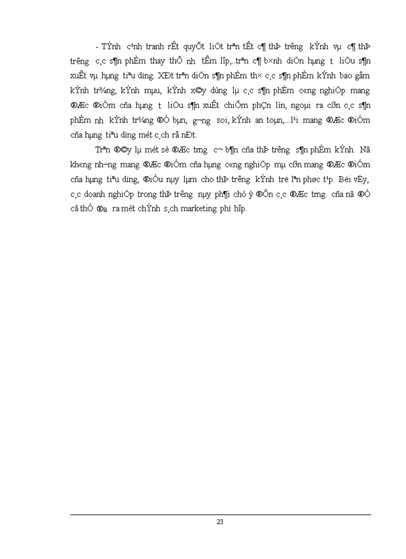 image for page Chiến lược Marketing mix với việc mở rộng thị trường của Công ty Kính Đáp Cầu Bắc Ninh 1