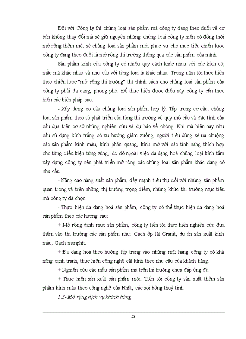 image for page Chiến lược Marketing mix với việc mở rộng thị trường của Công ty Kính Đáp Cầu Bắc Ninh 1