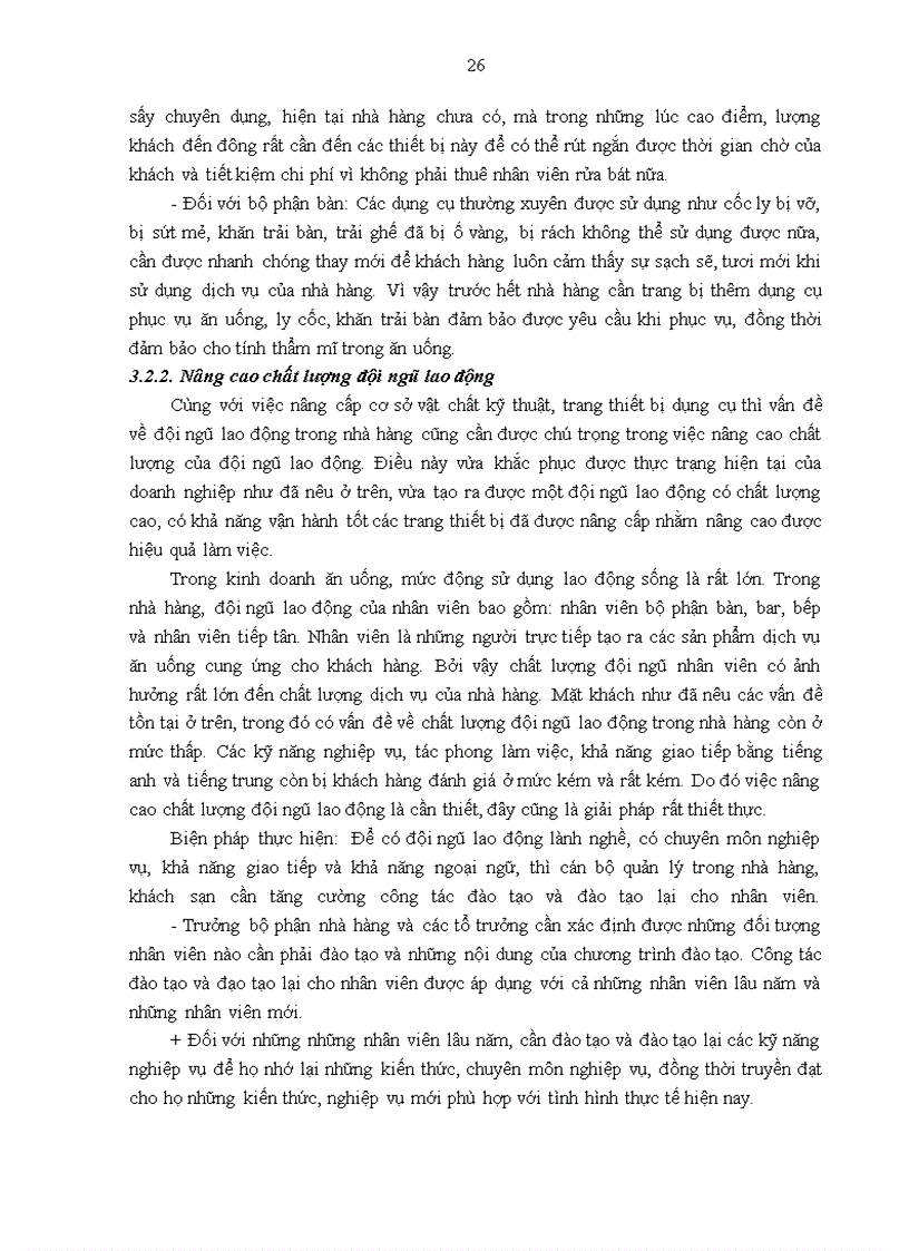 image for page Giải pháp nâng cao chất lượng dịch vụ ăn uống tại nhà hàng May Mắn Khách sạn Fortuna Hà Nội