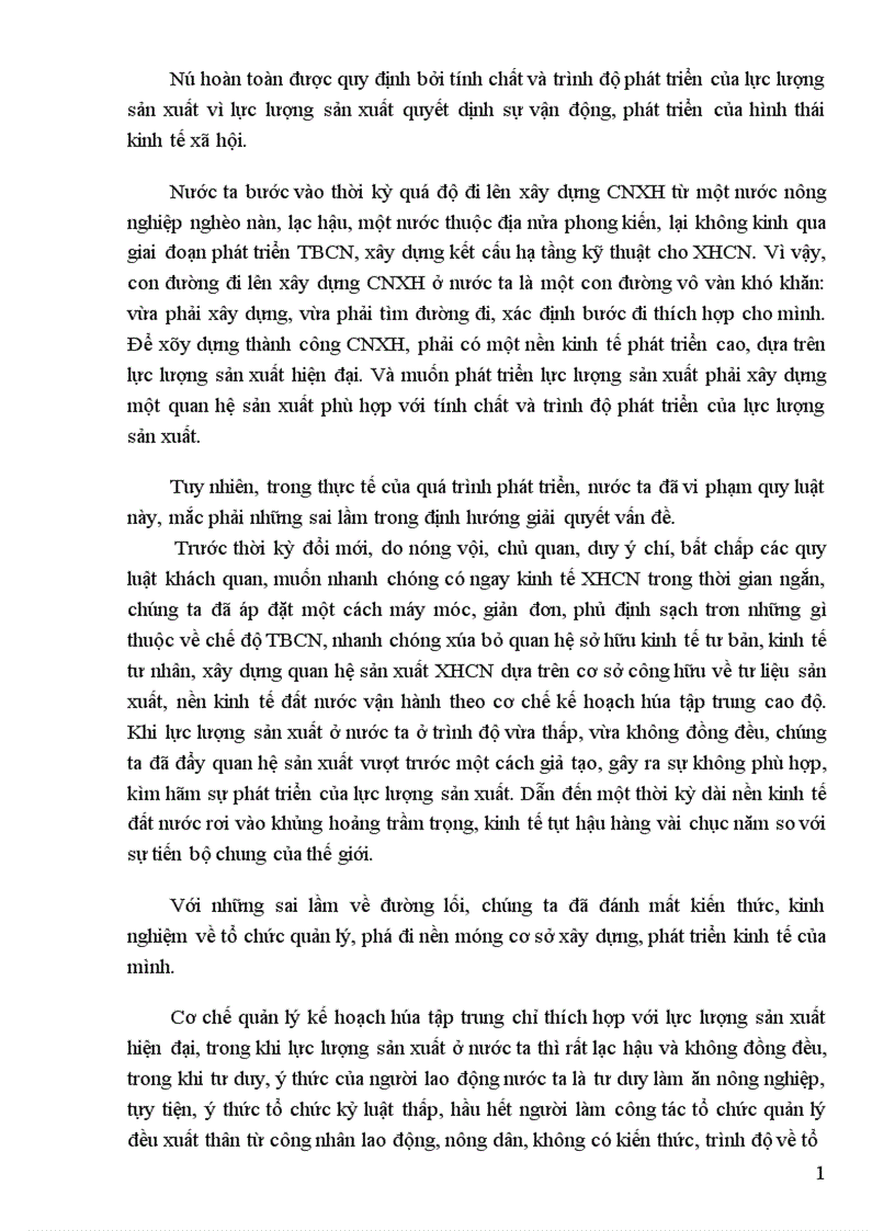 image for page Quy luật Quan hệ sản xuất phù hợp với tính chất và trình độ của lực lượng sản xuất và vận dụng quy luật này ở Việt Nam