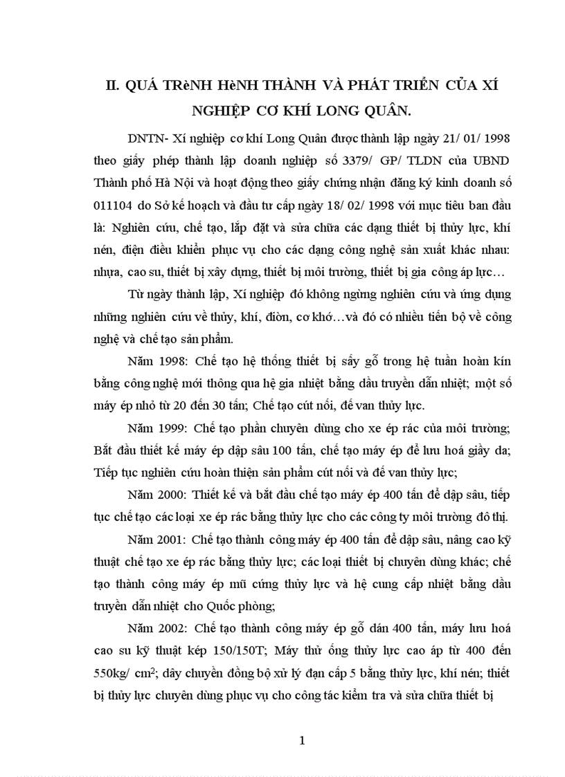 image for page Thực trạng và phương hướng hoạt động sản xuất kinh doanh của công ty xí nghiệp cơ khí long quân