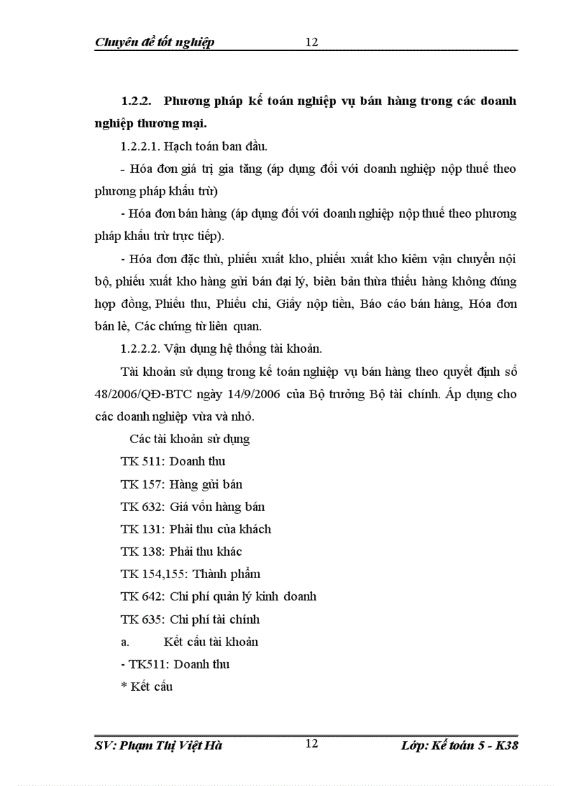 image for page Hoàn thiện kế toán nghiệp vụ bán hàng tại công ty Thương mại và Sản xuất Thành Công trong điều kiện vận dụng chuẩn mực kế toán số 14 1