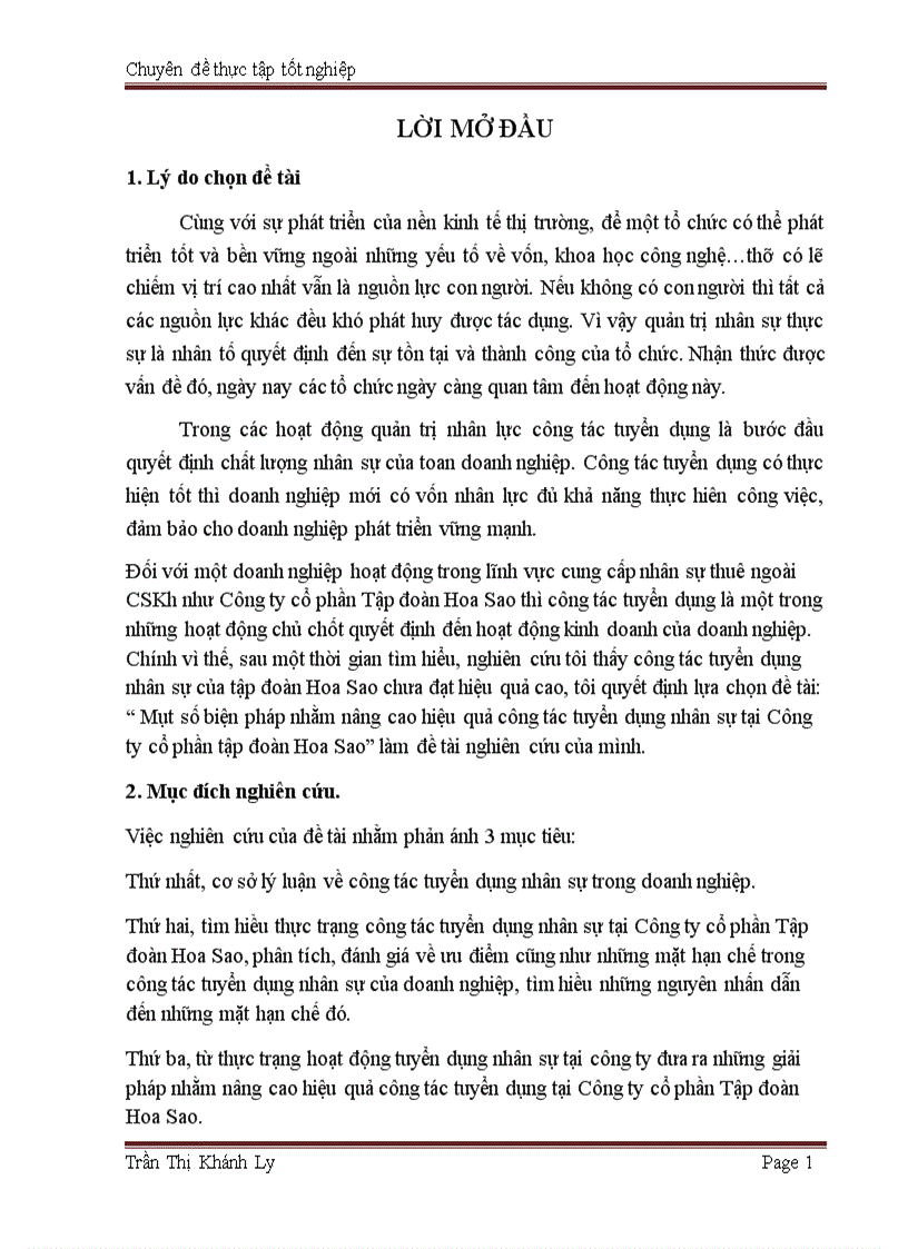 image for page Môt số biện pháp nhằm nâng cao hiệu quả công tác tuyển dụng nhân sự tại Công ty cổ phần tập đoàn Hoa Sao 1