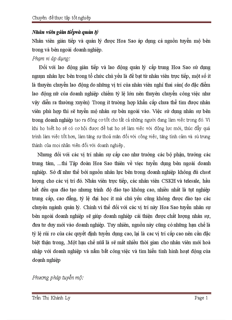image for page Môt số biện pháp nhằm nâng cao hiệu quả công tác tuyển dụng nhân sự tại Công ty cổ phần tập đoàn Hoa Sao 1