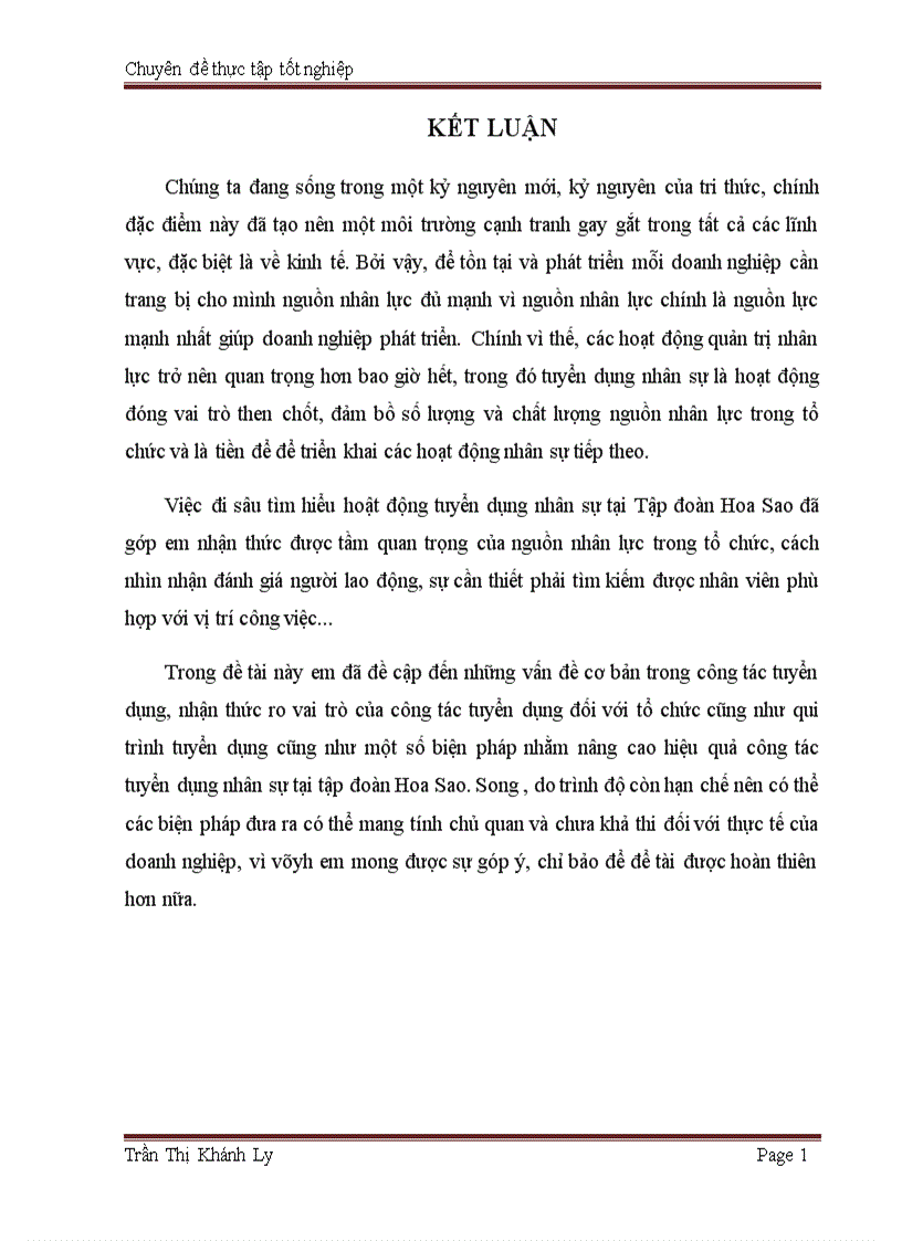 image for page Môt số biện pháp nhằm nâng cao hiệu quả công tác tuyển dụng nhân sự tại Công ty cổ phần tập đoàn Hoa Sao 1