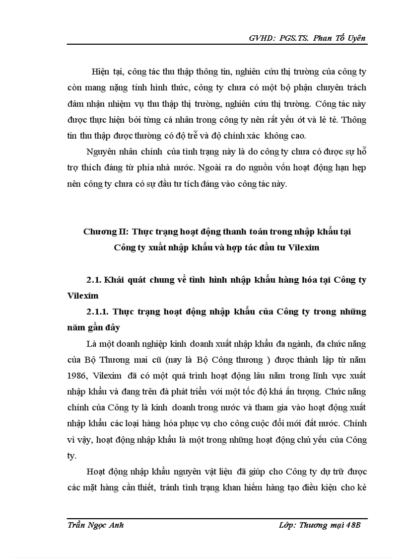 image for page Một số giải pháp hoàn thiện hoạt động thanh toán trong nhập khẩu hàng hóa tại Công ty xuất nhập khẩu và hợp tác đầu tư Vilexim