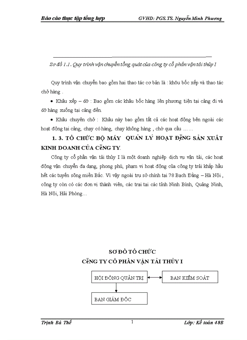 image for page Mô t sô đa nh gia vê hoa t đô ng sa n xuâ t kinh doanh va tô chư c ha ch toa n kê toa n ta i Công ty cô phâ n vâ n ta i thu y I