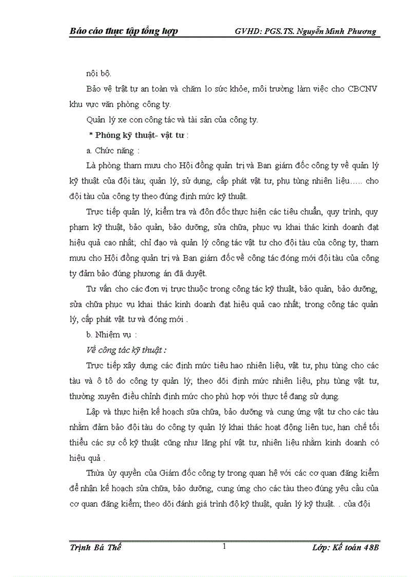 image for page Mô t sô đa nh gia vê hoa t đô ng sa n xuâ t kinh doanh va tô chư c ha ch toa n kê toa n ta i Công ty cô phâ n vâ n ta i thu y I