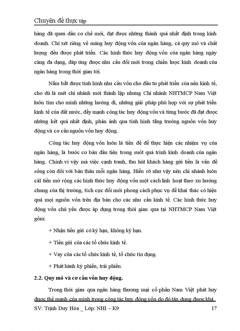 image for page Giải pháp tăng cường huy động vốn tại ngân hàng thương mại cổ phần Nam Việt