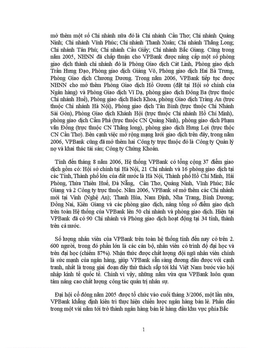 image for page Báo cáo tổng hợp về Ngân hàng Thương mại VPBank