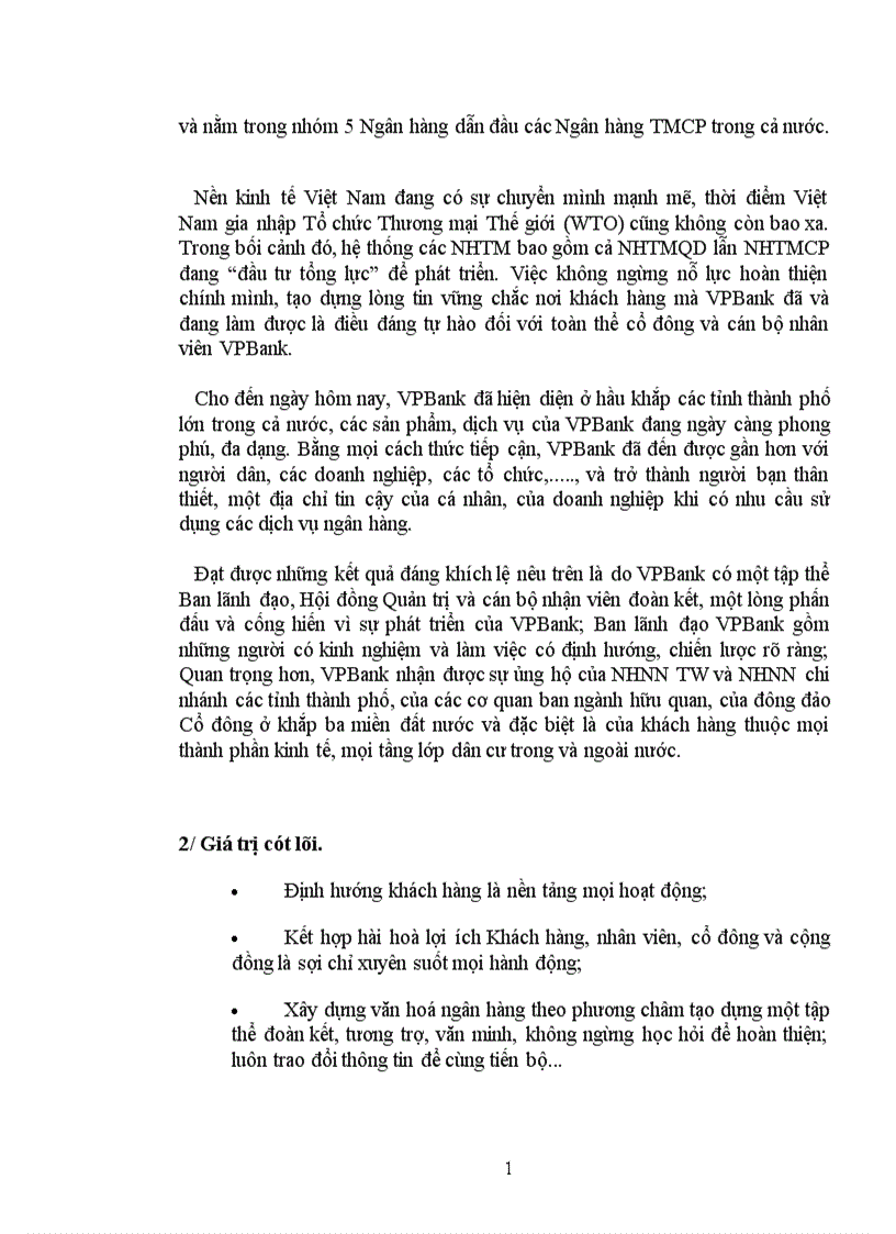 image for page Báo cáo tổng hợp về Ngân hàng Thương mại VPBank