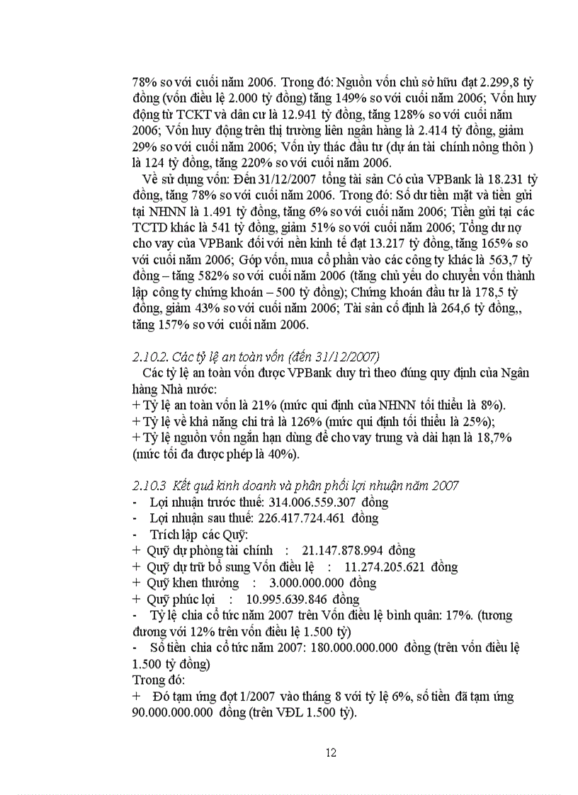 image for page Báo cáo tổng hợp về Ngân hàng Thương mại VPBank