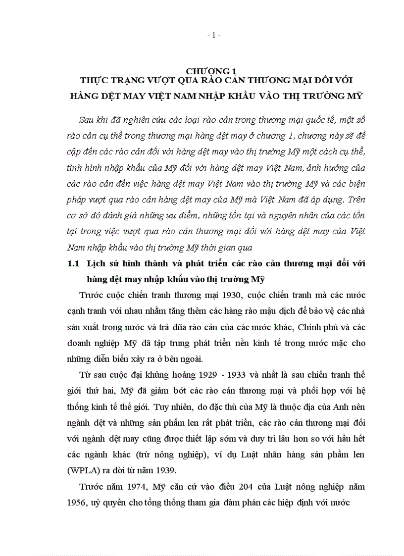 image for page Rào cản thương mại của Mỹ đối với hàng dệt may Việt Nam Thực trạng và giải pháp 1